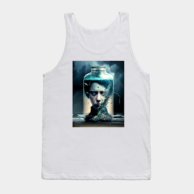 Boy in a Jar with a Pickled Face No. 1 Tank Top by Puff Sumo